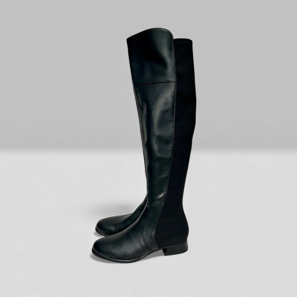 🌻Marc Fisher Terrea OTK Over-the-Knee Stretch Black Tall Boots Size 9